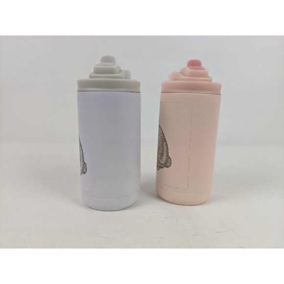 Maars 12oz Bunny Rabbit Insulated Kids Sports Bottle Pink Blue Lot of 2 - Picture 2 of 12